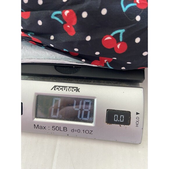 Womens Cherry Print Babydoll Mini Dress Size M Y2K Retro Kawaii Indie Sleaze 90s - Picture 12 of 12